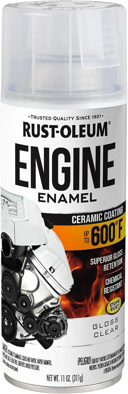 Rust-Oleum 363572 Engine Enamel Spray Paint, 11 oz, Gloss Clear