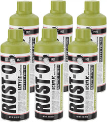 Rust-Oleum Rust-O Acrylic Spray Paint | Street Artist Spray Paint for Murals | Weather Resistant for Concrete, Wood, Brick and Other Surfaces | 11 Ounce | Matte Grass Stain | 6 Pack
