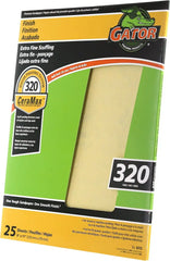 Gator CeraMax 9" x 11" Ceramic Sanding Sheets, 320 Grit, 25 Pack