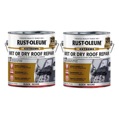 Rust-Oleum Extreme Wet or Dry Asphalt Based Roof Repair Cement, Gallon, Black, 2 Pack