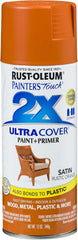 Rust-Oleum 314753 Painter's Touch 2X Ultra Cover Spray Paint, 12 oz, Satin Rustic Orange