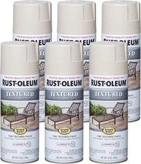 Rust-Oleum 7225830-6PK Stops Rust Textured Spray Paint, 12 oz, White, 6 Pack