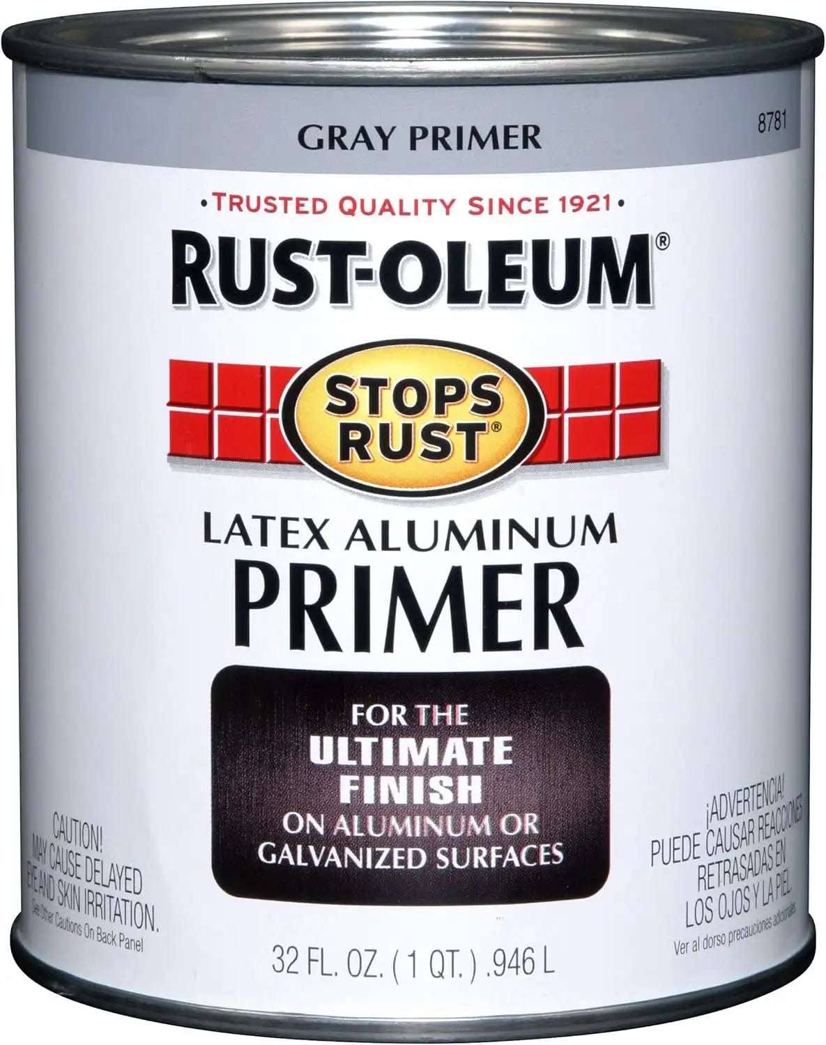 Rust-Oleum 8781502 Stops Rust Flat Aluminum Primer, Quart