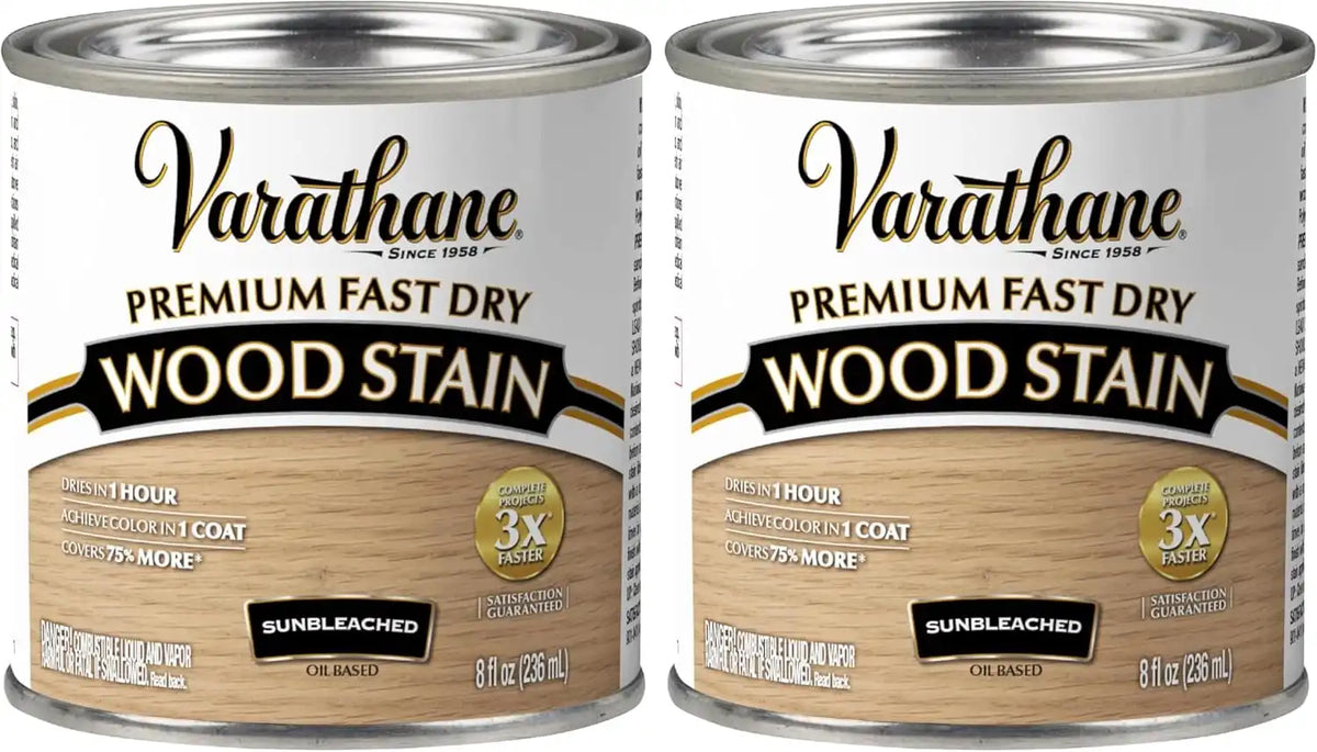 Varathane 262030 Varathane-262030 Premium Fast Dry Wood Stain, Half Pint, Sunbleached (Pack of 2)