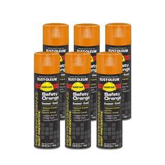 Rust-Oleum V2155838 High Performance V2100 System Rust Preventive Enamel Spray Paint, 20 fl. oz. Container, 15 oz. Fill, Safety Orange, 6-Pack