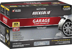 Rust-Oleum 293513 RockSolid Polycuramine Garage Floor Coating, 2.5 Car Kit, High Gloss Gray, 1 Count (Pack of 1)