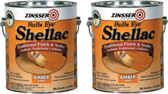 Zinsser 701-2PK Bulls Eye Shellac Traditional Finish & Sealer, Gallon, Amber, 2 Pack