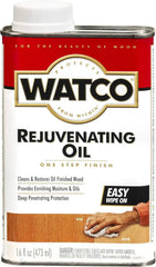 Watco Rejuvenating Oil | Wipe On Application | Restores Oil‑Finished Wood | Removes Surface Grime | Renews Luster | Clear | Pint