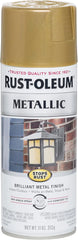 Rust-Oleum 7270830 Stops Rust Metallic Spray Paint, 11 oz, Gold Rush