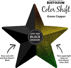 Rust-Oleum 372478 Specialty Color Shift Spray Paint, 11 oz, Green Copper