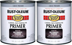 Rust-Oleum 8781502 Stops Rust Aluminum Flat Primer, 32 Fl Oz (Pack of 2)