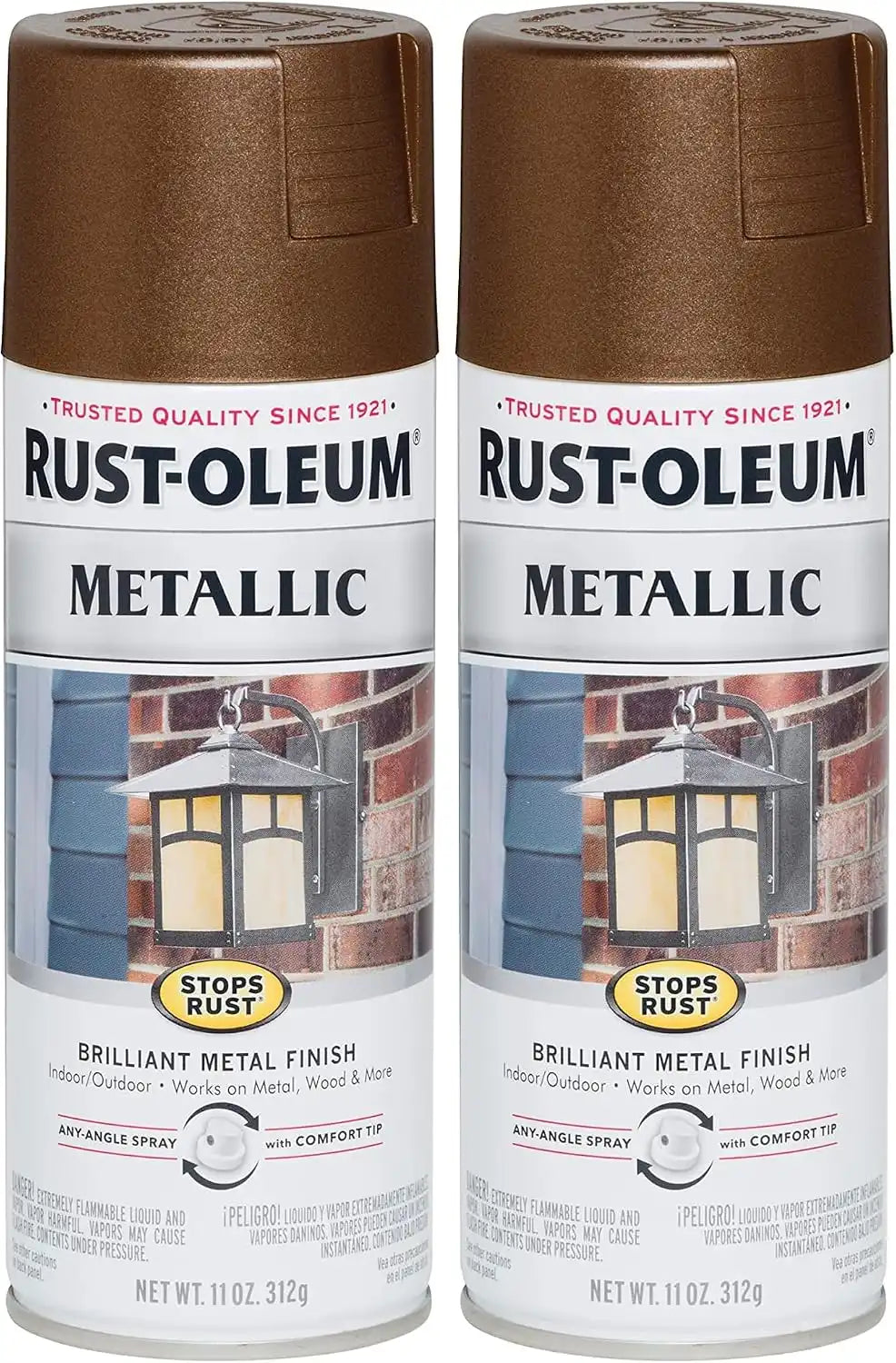 Rust-Oleum 286525 Stops Rust Metallic Spray Paint, Dark Copper, 11 Oz (Pack of 2)
