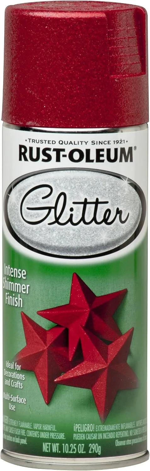 Rust-Oleum 268045-2PK Specialty Glitter Spray, Red, 2 Piece