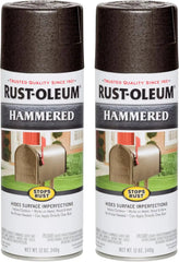 Rust-Oleum 7218830 Stops Rust Hammered Spray Paint, 12 oz, Dark Bronze, 2 Pack
