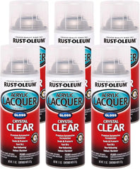 Rust-Oleum Automotive 253366 Acrylic Lacquer Spray, 11 oz, Gloss Clear, (6 Pack)
