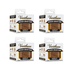 Varathane Wood Grain Tape | Mimics Real Wood Texture | Peel‑and‑Stick Application | Use on Trim, Furniture, Decor, or Conceal Damages | American Walnut | 2.5 in x 15 ft | 4 Pack