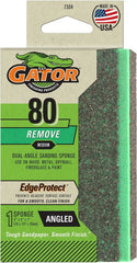 Gator 730420 Medium 80-Grit Dual-Angle Sanding Sponge, 3 x 5 x 1 Inch