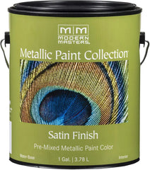 1 gal Modern Masters ME700 Black Pearl Metallic Paint Collection, Satin Water-Based Decorative Metallic Paint