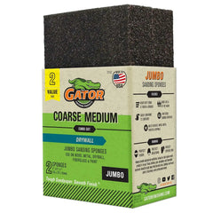 Gator 7117 Multi-Grade Pack Coarse Medium Grit Sanding Sponge, 3 x 5 x 1 Inch, 2 Sponges