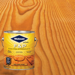 Wolman 14426 F&P Oil-Based Wood Finish & Preservative Transparent Stain, Gallon, Golden Pine