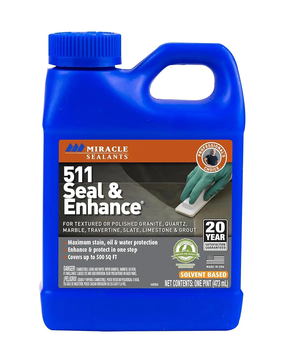 Miracle Sealants 511 Seal & Enhance Premium Enhancing Sealer for Stone & Tile, Pint