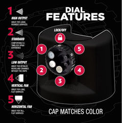Rust-Oleum Automotive High Heat Spray Paint Custom Spray 5-in-1, 12 oz, Flat Black