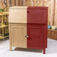 Rust-Oleum Farmhouse Red Chalked All-in-One Ultra Matte Paint | One Coat Coverage | No Primer, Sanding, Or Topcoat Needed | Easy Clean Up | Made in USA | 30 OZ