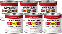 Rust-Oleum 7762730-6PK Stops Rust Brush On Paint, 8 Fl Oz, Gloss Sunrise Red, 48, (Pack of 6)