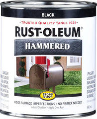 Rust-Oleum 7215502-2PK Stops Rust Hammered Finish Paint, Quart, Black, (Pack of 2)