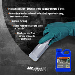 Miracle Sealants 511 Seal & Enhance Premium Enhancing Sealer for Stone & Tile, Quart