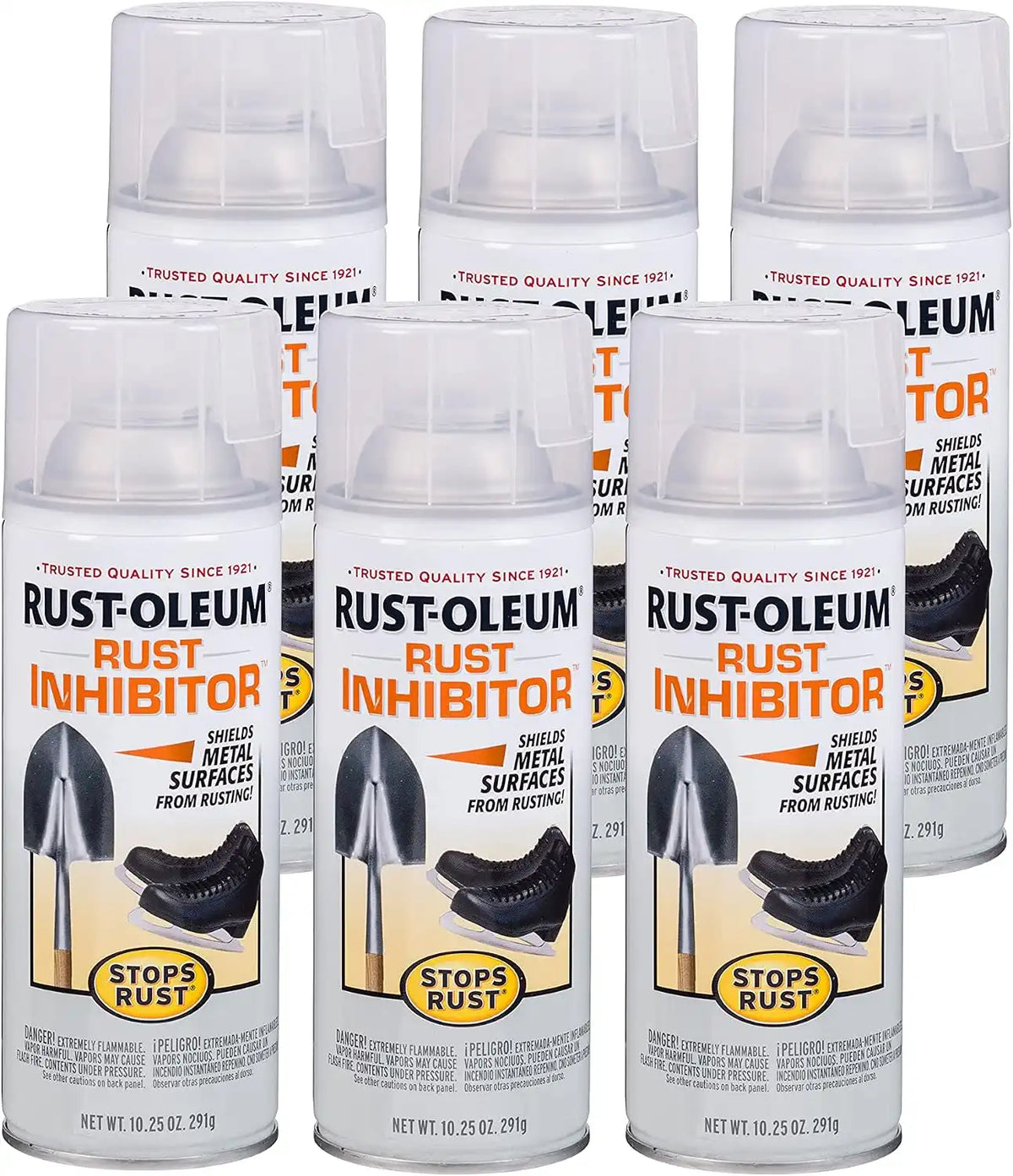 Rust-Oleum 224284-6PK Stops Rust Rust Inhibitor Spray, 10.25 oz, 6 Pack