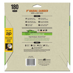 Gator 6424GA Hook and Loop Drywall Sanding Discs Very Fine 180-Grit Radial Sander, 9 Inch, 6 Discs