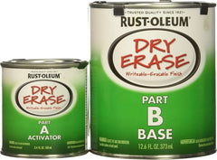Rust-Oleum 241140-2PK Specialty Dry Erase Brush-On Paint Kit, White, 2 Pack