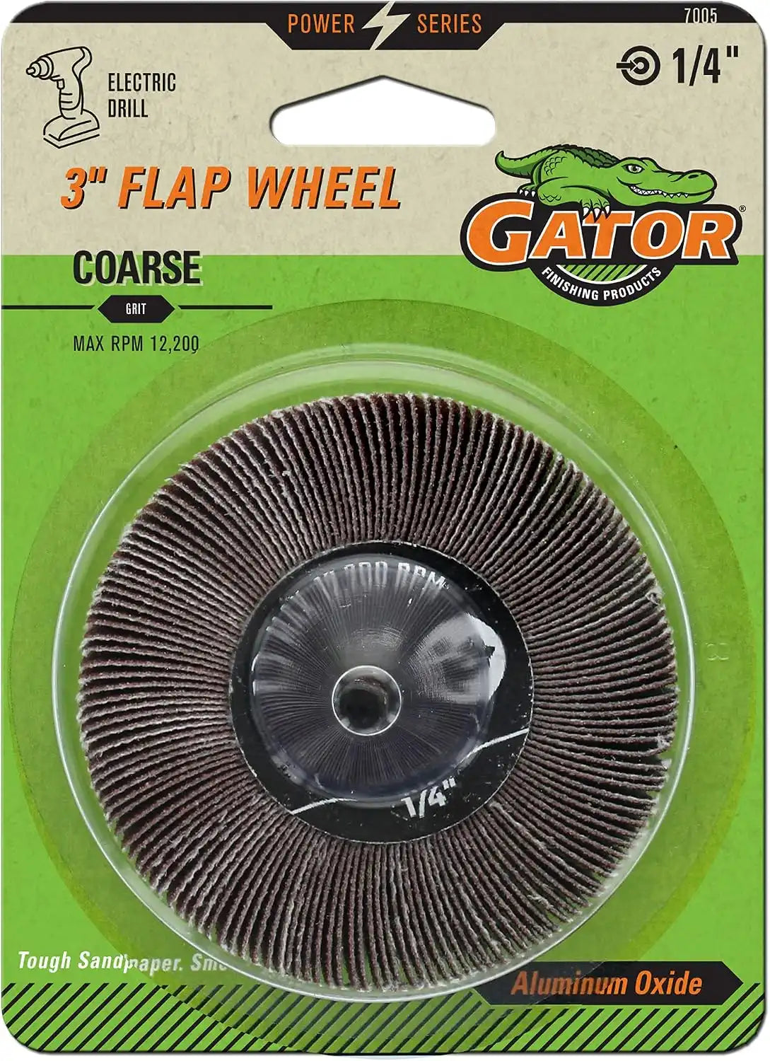 Gator 3" Drill Mounted Flap Wheel, Aluminum Oxide, Coarse Grit