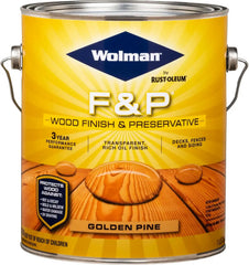 Wolman 14426 F&P Oil-Based Wood Finish & Preservative Transparent Stain, Gallon, Golden Pine