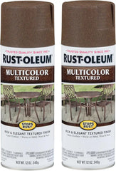 Rust-Oleum 223523 Stops Rust Multi-Color Textured Spray Paint, 12 Ounce, Autumn Brown, 2 Pack