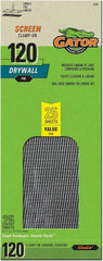 Gator Clamp-On Precut Drywall Sanding Screen, 4-1/4" x 11-1/4", 120 Grit, 25 Pack, Black