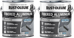 Rust-Oleum 510 Fibered Aluminum Roof Coating, Gallon, 2 Pack