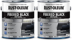 Rust-Oleum 350 Fibered Black Roof Coating, Gallon, 2 Pack