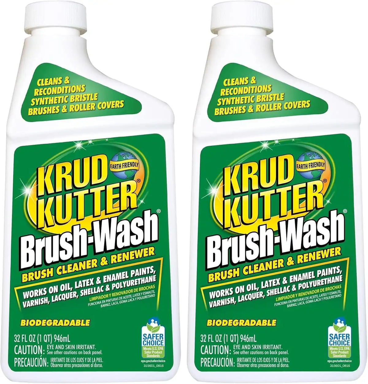 Rust-Oleum KRUD KUTTER BW32 Brush-Wash Cleaner and Renewer, 32-Ounce (Pack of 2)