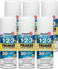 Zinsser 272479-6PK Bulls Eye 1-2-3 Plus Spray Primer, 13 oz, White, 6 Pack