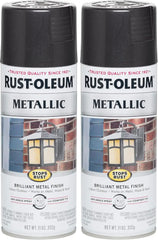 Rust-Oleum 7250830 Stops Rust Metallic Spray Paint, 11 Ounce, Black Night (Pack of 2)