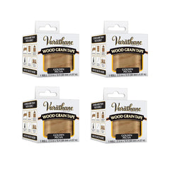 Varathane Wood Grain Tape | Mimics Real Wood Texture | Peel‑and‑Stick Application | Use on Trim, Furniture, Decor, or Conceal Damages | Golden Pecan | 2.5 in x 15 ft | 4 Pack