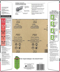 Gator 9" x 11" Multi-Surface Sanding Sheets, 80 Grit, 25 Pack