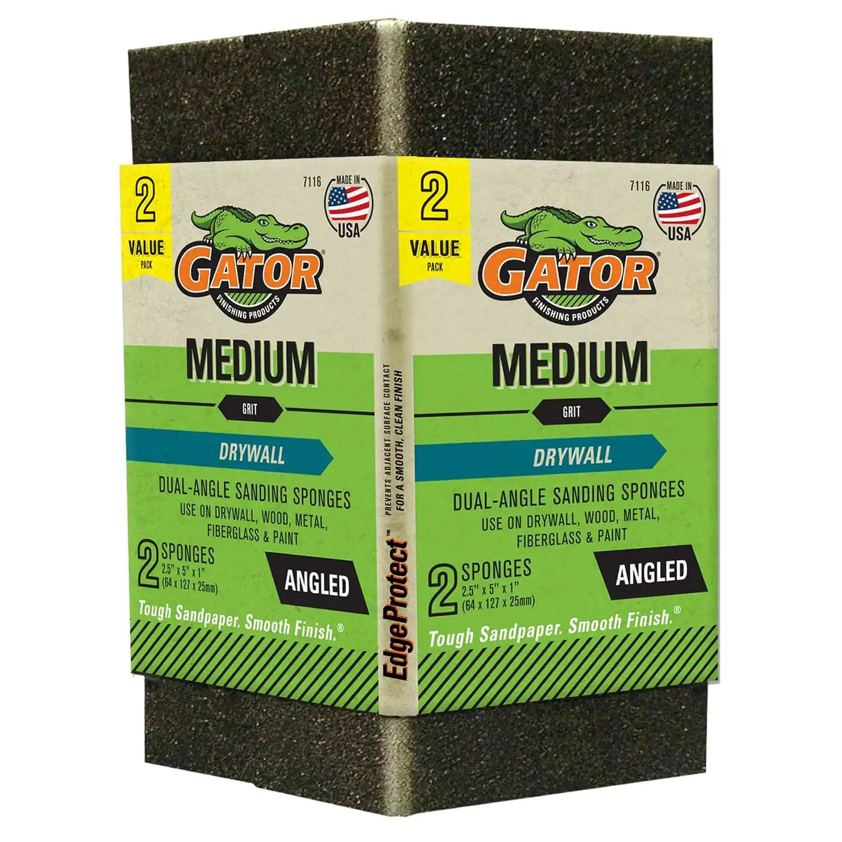Gator 7116 Coarse 80-Grit Sanding Sponge, 2.5 x 5 x 1 Inch, 2 Sponges