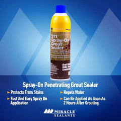 Miracle Sealants Grout Sealer Aerosol Spray, 15 oz