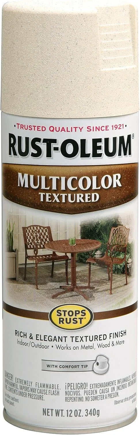 Rust-Oleum 239121 Stops Rust Multi-Color Textured Spray Paint, 12 oz, Caribbean Sand, (Pack of 1)