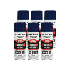 Rust-Oleum 1622830-6PK Industrial Choice 1600 System Multi-Purpose Spray Paint, 12 oz, Regal Blue, 6 Pack
