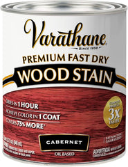 Varathane Premium Fast Dry Wood Stain | 1 Hour Dry Time | 1 Coat Color | Interior Wood Stain | Furniture, Cabinets, Doors, Trim | Quart | Cabernet