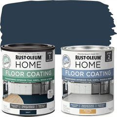 Rust-Oleum 367595 Home Interior Floor Coating Kit, Matte Navy